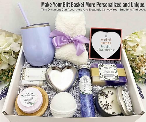 Mother's Day,Birthday New Year for Auntie,Gift for Best Aunt Ever,Thank You Present for Auntie-Aunty Appreciated Present-Ceramic Heart Shaped Ornament -Weird Aunt Build Character