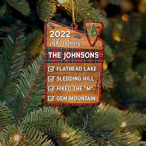 All Over Printed, Camping Ornaments, Campsite Camper Ornament, Christmas Tree Ornaments, 3.5" Wood Ornament 2 Sided, Gift for Family, Friend