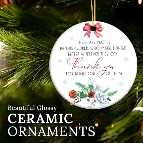 HEXMOZ Thank You Gifts for Women, Coworkers, Boss, Manager, Teacher, Nurse, Mom, Friends - Appreciation Gifts for Women - Farewell, Leaving, Going Away Present Ideas - Ceramic Christmas Ornament 2025