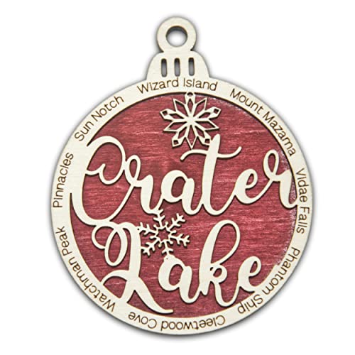 Crater Lake National Park Christmas Ornament | Crater Lake Christmas Ornament | Crater Lake Wooden Christmas Ornament