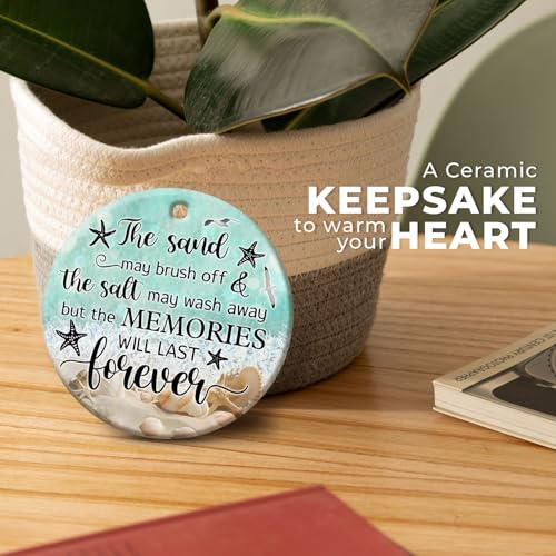 ZAGKOO Beach Themed Gift - Beach Gifts for Women - Beachy Ornaments - Decoration Gifts for Women, Men, Family, Friends - Beachy Christmas Party Decorations - Ceramic Christmas Ornament 2025