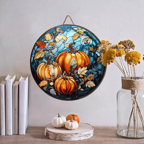 2D Flat All Over Printed, Pumpkin Wooden Sign, Fall Sign, Autumn Sign, 8"-18" Wood Sign, Autumn Decor, Fall Decorations