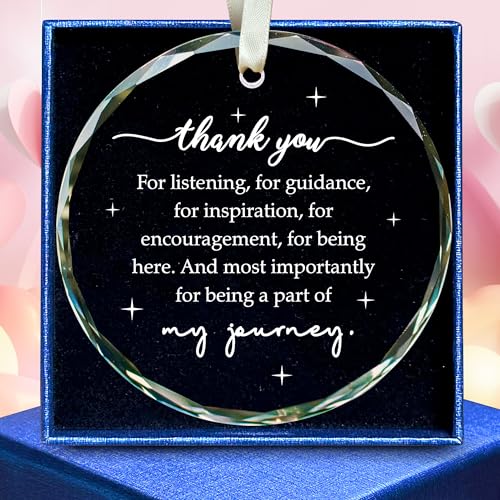 Thank You Gifts for Women, Boss, Coworkers, Manager, Teacher, Nurse, Mom, Friends - Coworker Appreciation Gifts for Birthday, Christmas - Thank You Christmas Ornaments - Glass Christmas Ornament