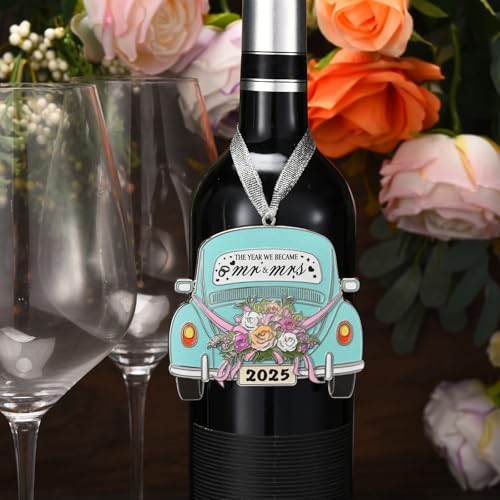 Venhoo Wedding Gifts for Couples 2025, Mr and Mrs Gifts, Wedding Gift Ideas for Newly Wed Couple, Bride, Bridal Shower, Future Mr & Mrs - Just Married Metal Hanging Ornament 2025