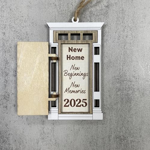 New Home Ornament 2025, New House 1st Christmas 5 Layers Ornament, Housewarming Gifts, Xmas Tree Hanging Newlywed Ornaments