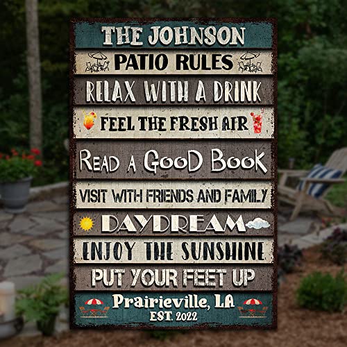 All Over Printed, Hot Tub Rules Metal Sign 12x16 Inches, Hot Tub Funny Sign, Toilet Decorations Wall Hanging