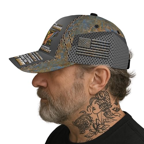 US Veteran Baseball Cap - Bald Eagle Printed Unisex Hat Gift for Veterans Day, Father's Day, Dad Birthday Gifts