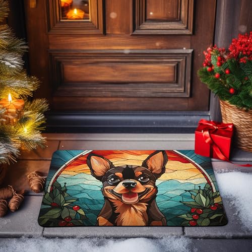 All Over Printed, Chihuahua Doormat, Christmas Chihuahua Doormat, 24x16 inches, 30x18 inches Doormat, Gift for Chihuahua Lover, Christmas Home Decor (RBRGUS-EPHG-53058009)