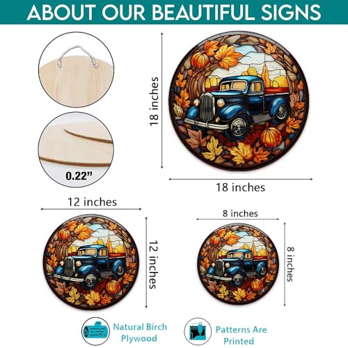 2D Flat All Over Printed, Pumpkin Wooden Sign, Fall Sign, Autumn Sign, Pumpkin Sign For Fall Decor, 8",12",18" Wood Sign, Autumn Decor, Fall Decorations (CSWS-EPHG-51951013)