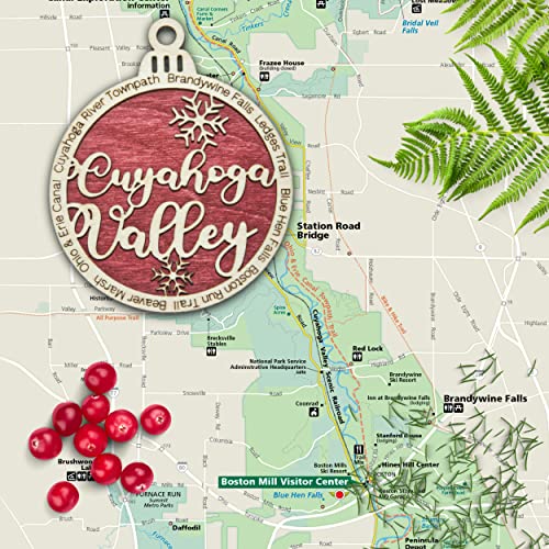 Cuyahoga Valley National Park Christmas Ornament | Cuyahoga Valley Christmas Ornament | Cuyahoga Valley Wooden Christmas Ornament