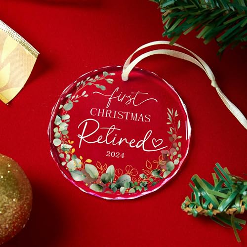 Retirement Gifts for Women,Retirement Ornament 2024,First Christmas Retired Ornament 2024,Retired Ornament,Christmas Tree Decorations