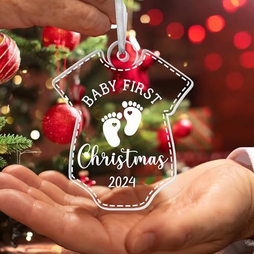 Baby's First Christmas Ornament 2024 Girl, Boy - Babys 1st Christmas Ornament 2024 - Best Baby Gifts 2024, My First Christmas Ornament 2024 - First Christmas Baby Girl Boy Ornament 2024, Baby Ornament
