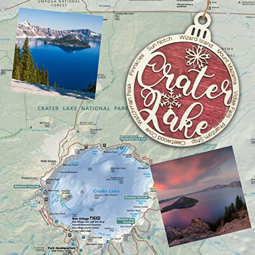 Crater Lake National Park Christmas Ornament | Crater Lake Christmas Ornament | Crater Lake Wooden Christmas Ornament