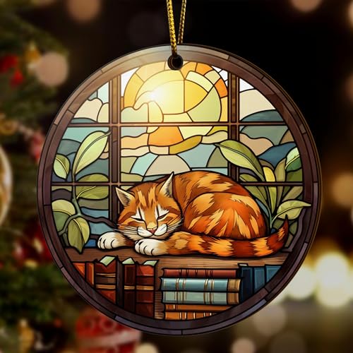 2D Flat All Over Printed, Book Ornaments, Bookshelf Christmas Ornaments, 2 Sides 3.5" Wood Ornament, Gift for Book Lover