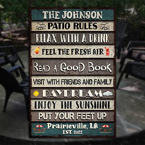 All Over Printed, Hot Tub Rules Metal Sign 12x16 Inches, Hot Tub Funny Sign, Toilet Decorations Wall Hanging
