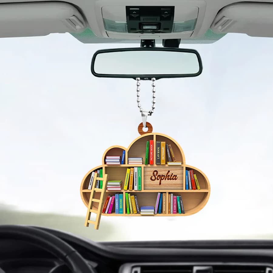 Book Heart Ornament, Librarian Book Ornament, Ornament Gift for Her Librarian, Bookcase Ornament, Books Stacked Ornaments, Book Lover Gift