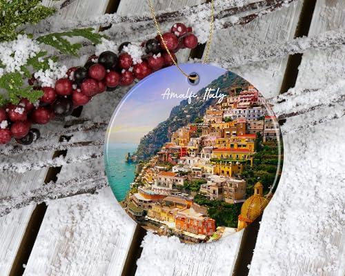 Amalfi - Italy Ornament - Christmas Ornament - Amalfi - Italy Christmas Ornament Travel Ornament - Travel Keepsake - Amalfi - Italy Souvenir Gift Printed on One Side