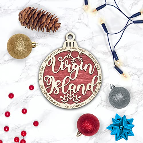 Virgin Islands National Park Christmas Ornament | Virgin Islands Christmas Ornament | Virgin Islands Wooden Christmas Ornament