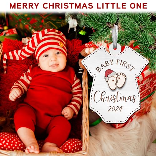 Baby's First Christmas Ornament 2024 Girl, Boy - Babys 1st Christmas Ornament 2024, My First Christmas Ornament 2024 - Best Baby Gifts - First Christmas Baby Girl Boy Ornament 2024, Baby Ornament