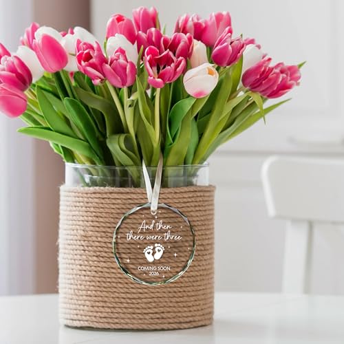 Gifts for Expecting Parents - Expecting Parents to Be Unique Gifts - Baby Pregnancy Announcement Gift Ideas for Husband, Family - Baby Ornament 2026 - Baby Pregnancy Announcement - Glass Ornament