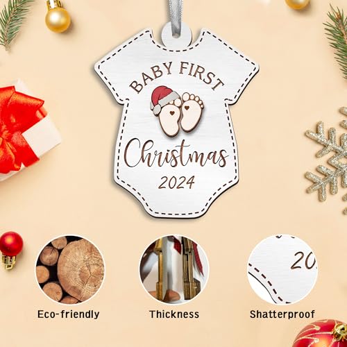 Baby's First Christmas Ornament 2024 Girl, Boy - Babys 1st Christmas Ornament 2024, My First Christmas Ornament 2024 - Best Baby Gifts - First Christmas Baby Girl Boy Ornament 2024, Baby Ornament