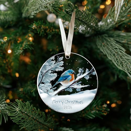 Bluebird Ornaments for Christmas Tree - Bird Ornament - Bluebird Gifts - Acrylic Ornament