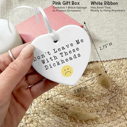 Colleague Gift-Promotion,New Job Gift-CoWorker Goodbye Present-Farewell,Leaving Away Present-Don't Leave Me-Ceramic Heart Ornament Keepsake Sign Plaque Decor