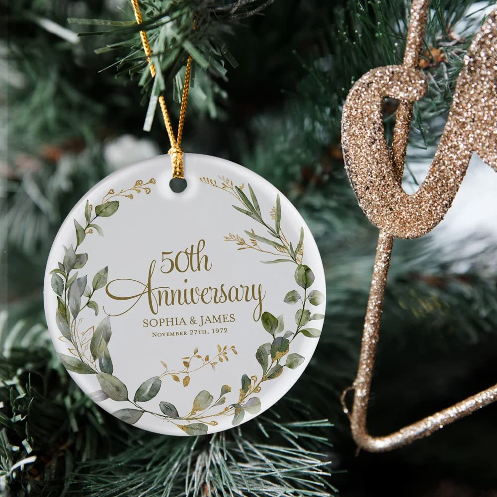 50th Wedding Anniversary Ornament, Wedding Ornament for Parents, 50th Anniversary Ornament Gift for Parents, Wedding Anniversary Ornament Gift