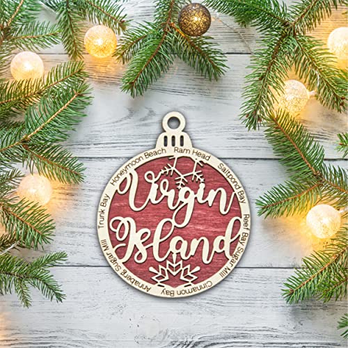 Virgin Islands National Park Christmas Ornament | Virgin Islands Christmas Ornament | Virgin Islands Wooden Christmas Ornament