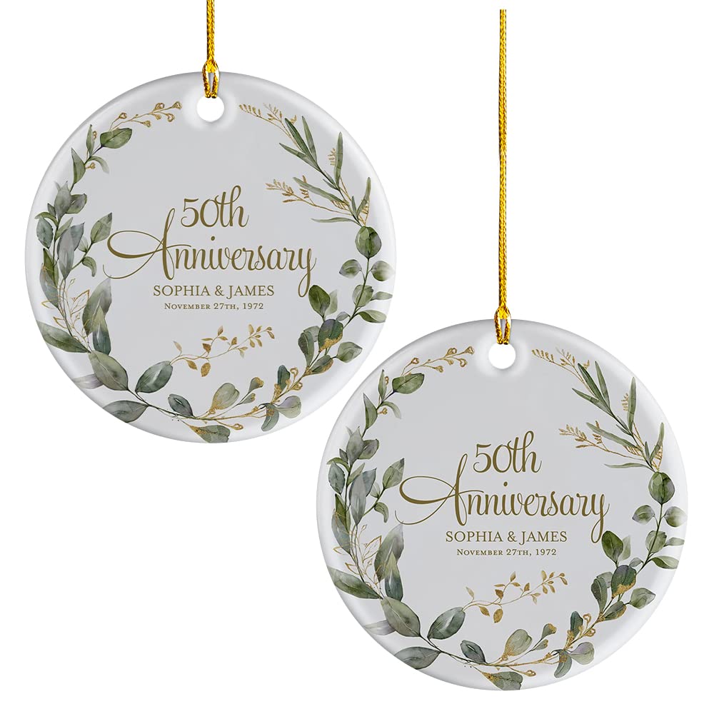 50th Wedding Anniversary Ornament, Wedding Ornament for Parents, 50th Anniversary Ornament Gift for Parents, Wedding Anniversary Ornament Gift