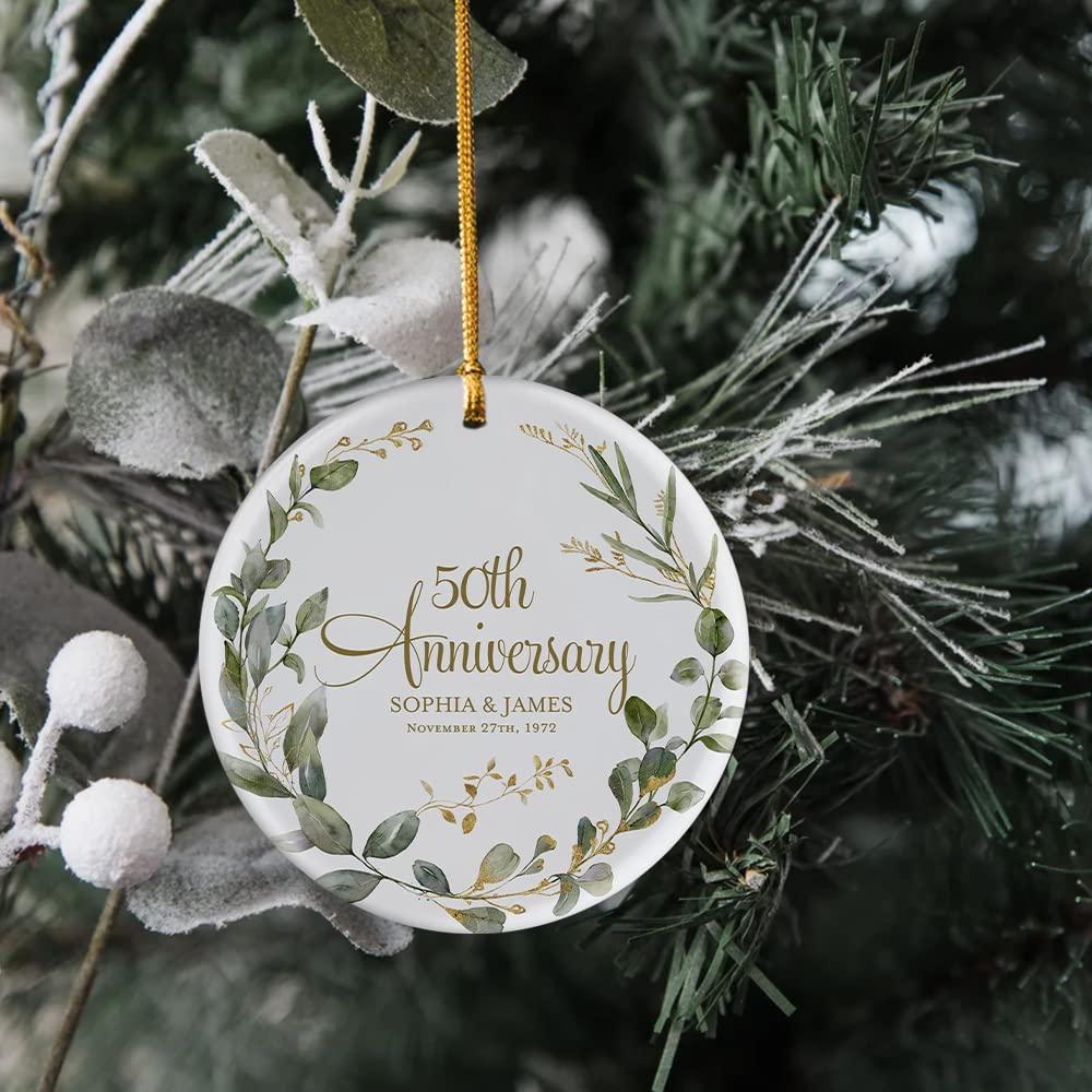 50th Wedding Anniversary Ornament, Wedding Ornament for Parents, 50th Anniversary Ornament Gift for Parents, Wedding Anniversary Ornament Gift