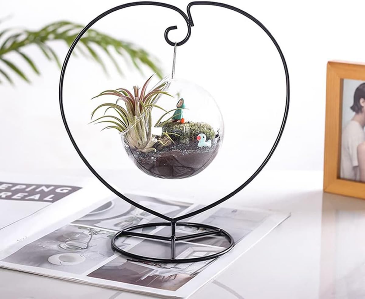 Ornament Display Stand, Holder Ornament Hanger Stands Glass Ball Ornament Holder Ornament Stands for Hanging Plants, Hanging Terrarium Stand for Christmas Wedding Ornament, Home Office Decor