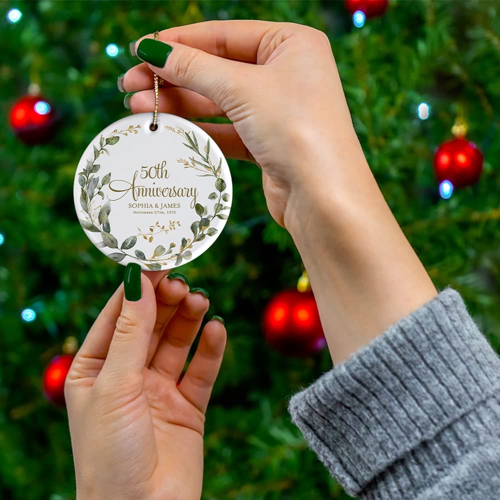 50th Wedding Anniversary Ornament, Wedding Ornament for Parents, 50th Anniversary Ornament Gift for Parents, Wedding Anniversary Ornament Gift