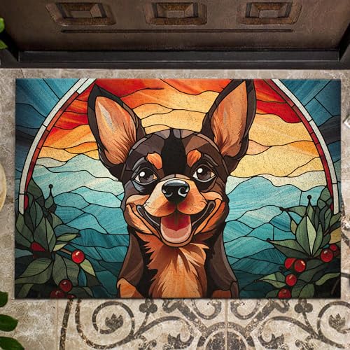 All Over Printed, Chihuahua Doormat, Christmas Chihuahua Doormat, 24x16 inches, 30x18 inches Doormat, Gift for Chihuahua Lover, Christmas Home Decor (RBRGUS-EPHG-53058009)