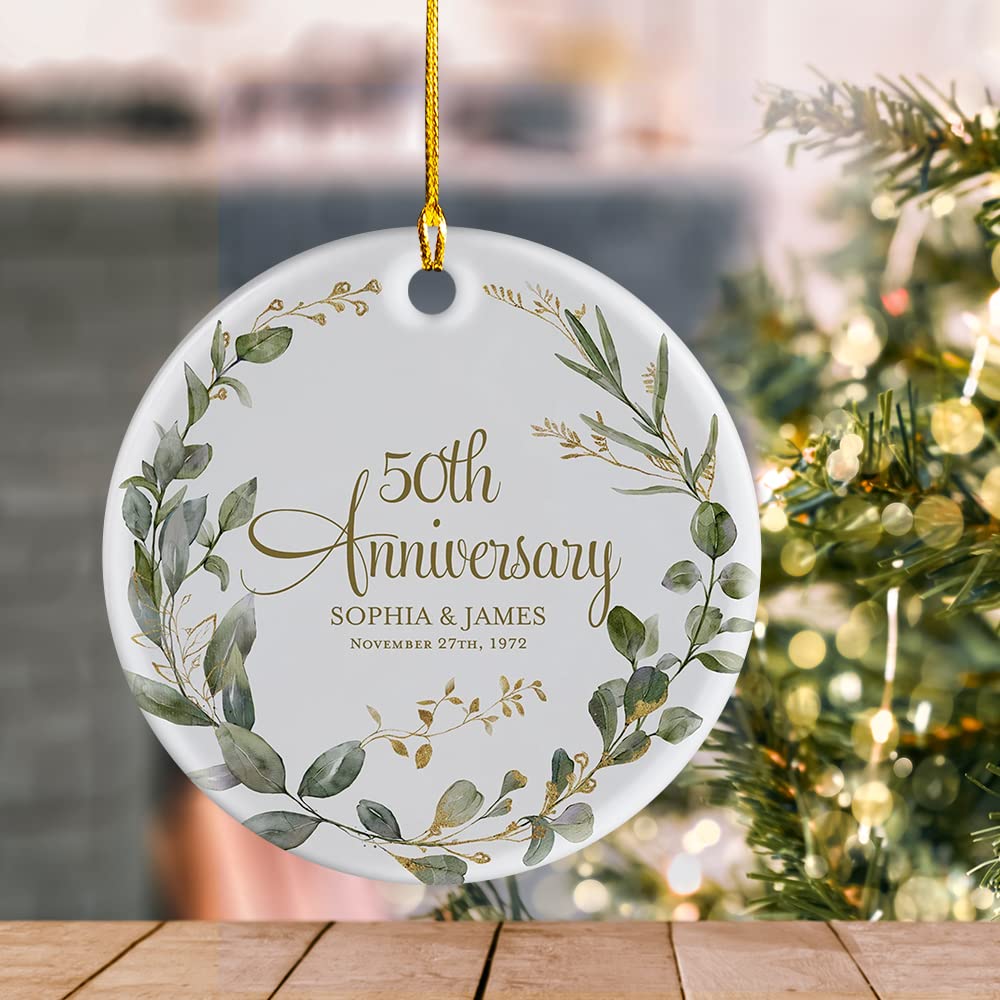 50th Wedding Anniversary Ornament, Wedding Ornament for Parents, 50th Anniversary Ornament Gift for Parents, Wedding Anniversary Ornament Gift