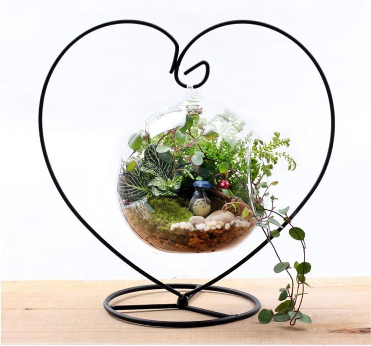 Ornament Display Stand, Holder Ornament Hanger Stands Glass Ball Ornament Holder Ornament Stands for Hanging Plants, Hanging Terrarium Stand for Christmas Wedding Ornament, Home Office Decor
