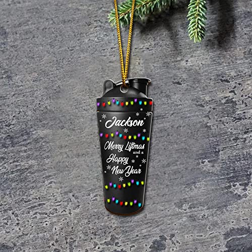 All Over Printed, Gym Ornament, Weightlifting Ornament, Powerlifting Ornament, Fitness Ornament, Christmas Tree Ornament, 3.5" Wood Ornament 2 Sided, Gift for Gymer (07)