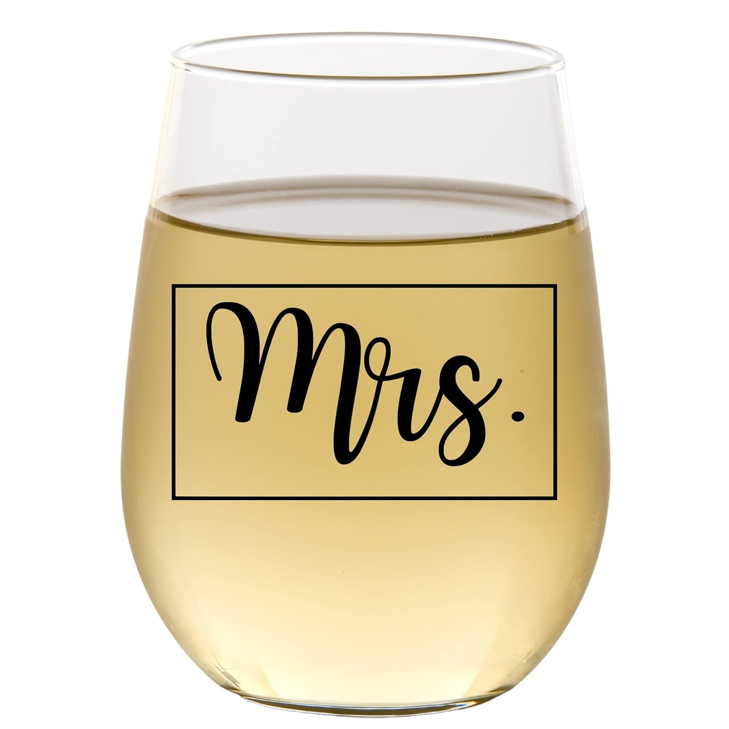 COOL AF Mr and Mrs Whiskey and Wine Glass Gift Set - Wedding & Engagement Gift for Couples and Newlyweds - Husband and Wife