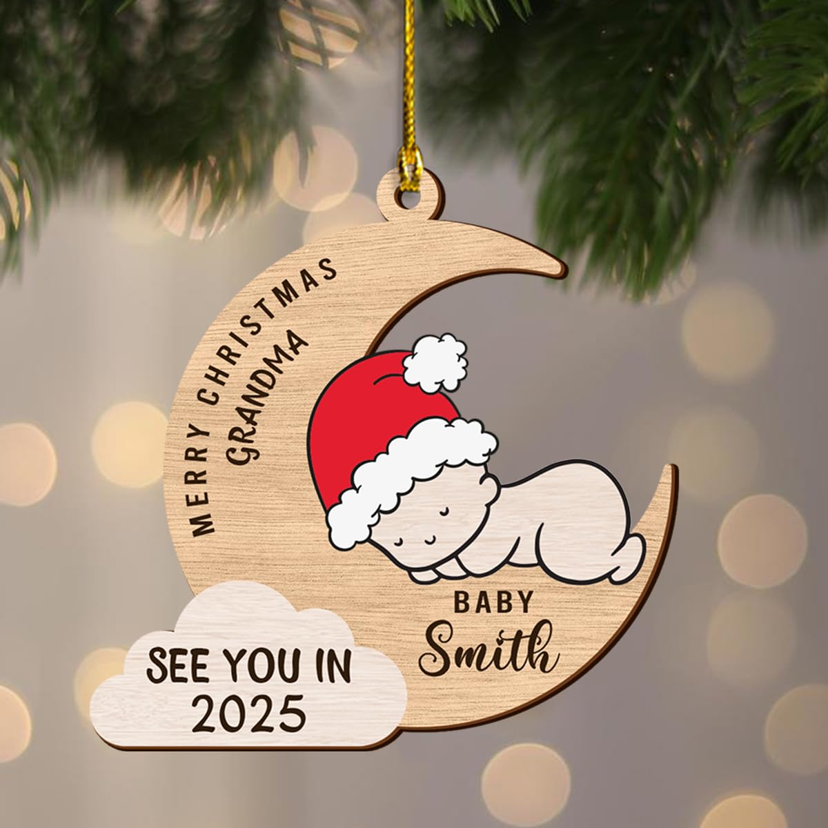 Promoted to Mommy Ornament – See You in 2025 - Merry Christmas Mommy Ornament 2025 - Pregnancy Ornament - Christmas Ornaments Pregnant – Mother Expecting Baby Ornament - were Expecting Ornament 2025