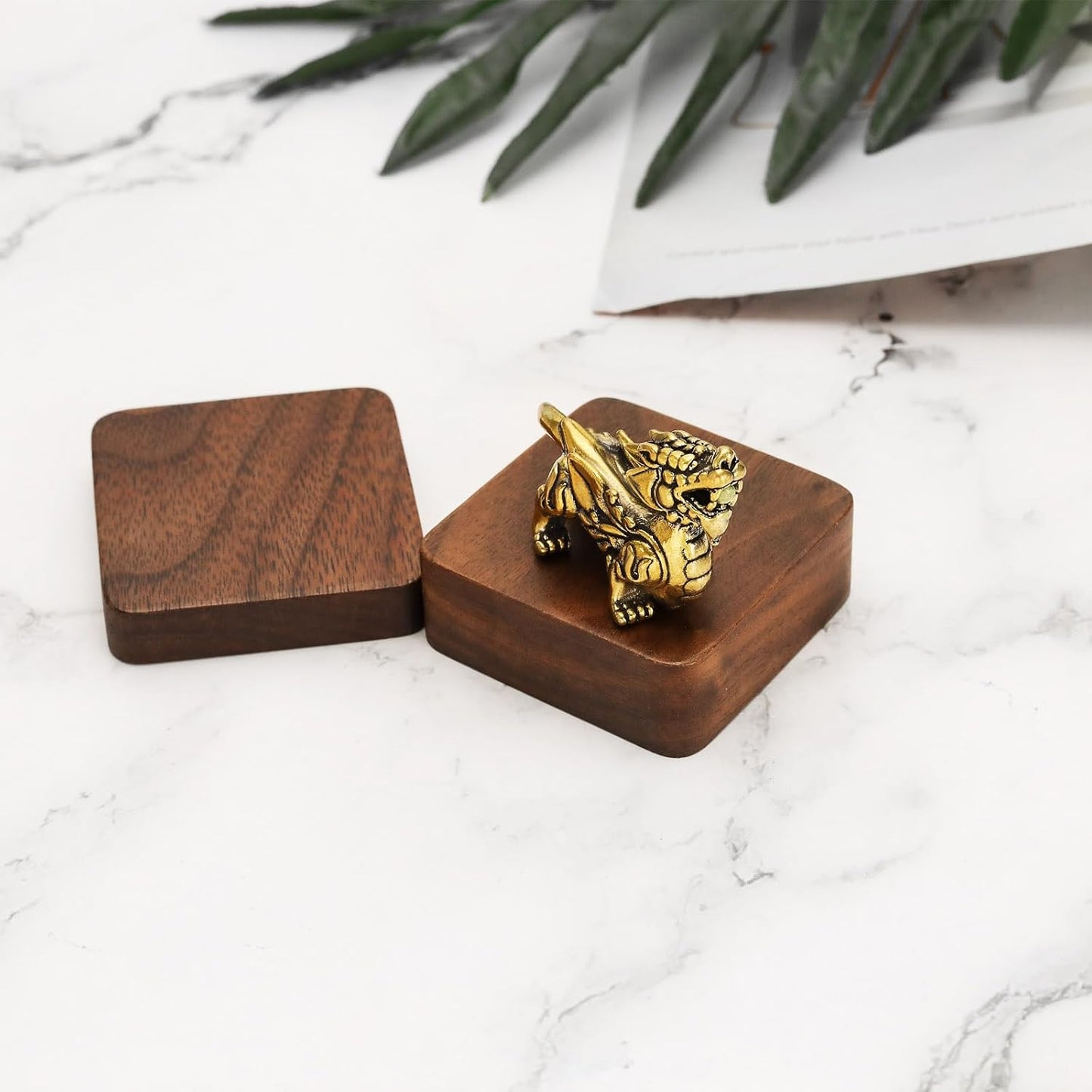Create idea Brass Pi Xiu Ornament Solid Brass Mother Pixiu Ornament Pi Xiu Statue Decoration Home Ornament Office Desk Decorative Ornament Flying Mother Pi Xiu Ornament