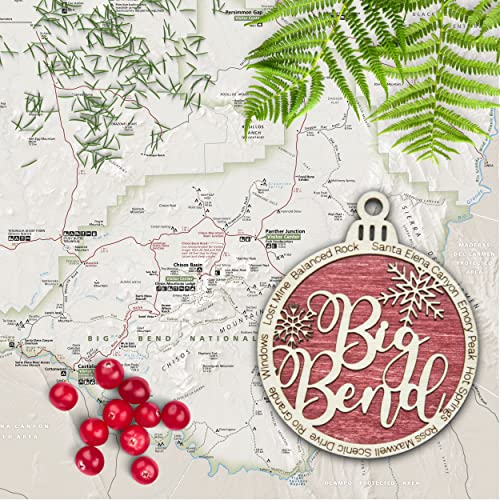 Big Bend National Park Christmas Ornament | Big Bend Christmas Ornament | Big Bend Wooden Christmas Ornament