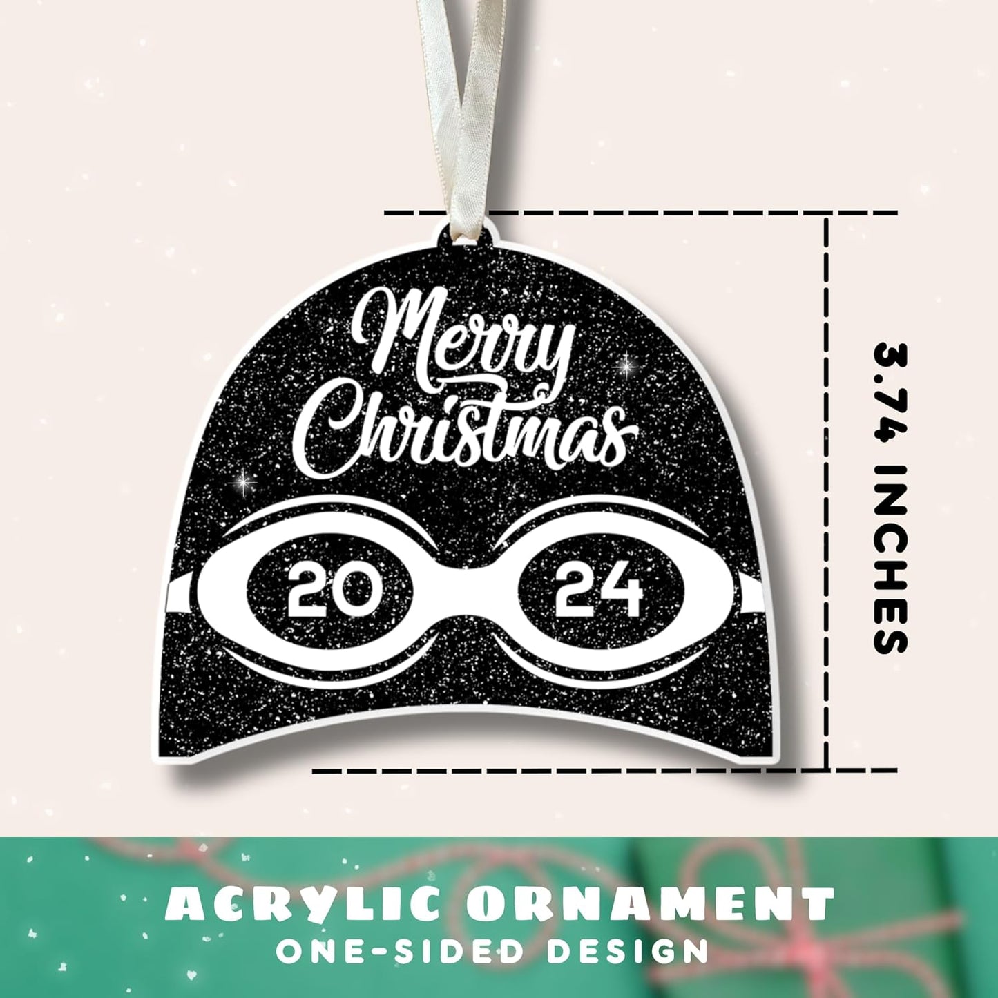 Swimmer Ornaments - Swimmer Christmas Ornament, Swimming Christmas Ornament, Swim Ornament - Gifts for Swimming Lovers, Swimmer - Swimming Ornaments for Christmas Tree - Acrylic Christmas Ornament