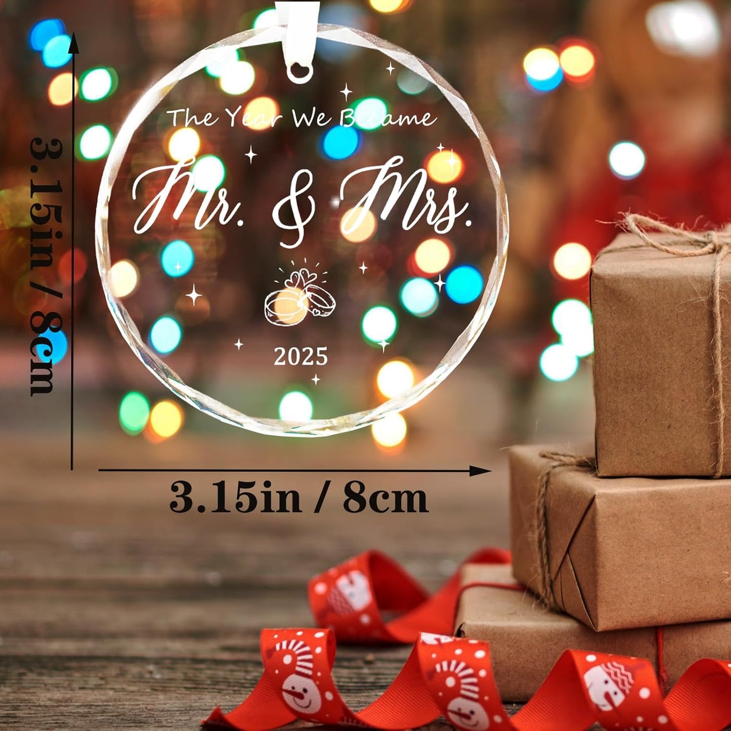Wedding Registry Gifts for Couples 2025 The Year We Became Mr. and Mrs. Bridal Shower Gifts Newly Wed Gifts for The Couple, Her, Women, Him, Friends, Real Glass Christmas Ornaments