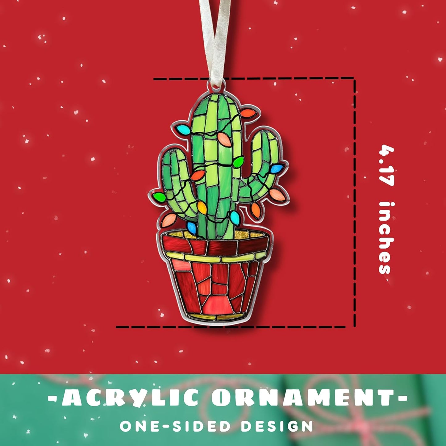 Cactus Ornament - Cactus Gifts - Acrylic Christmas Ornament 2024