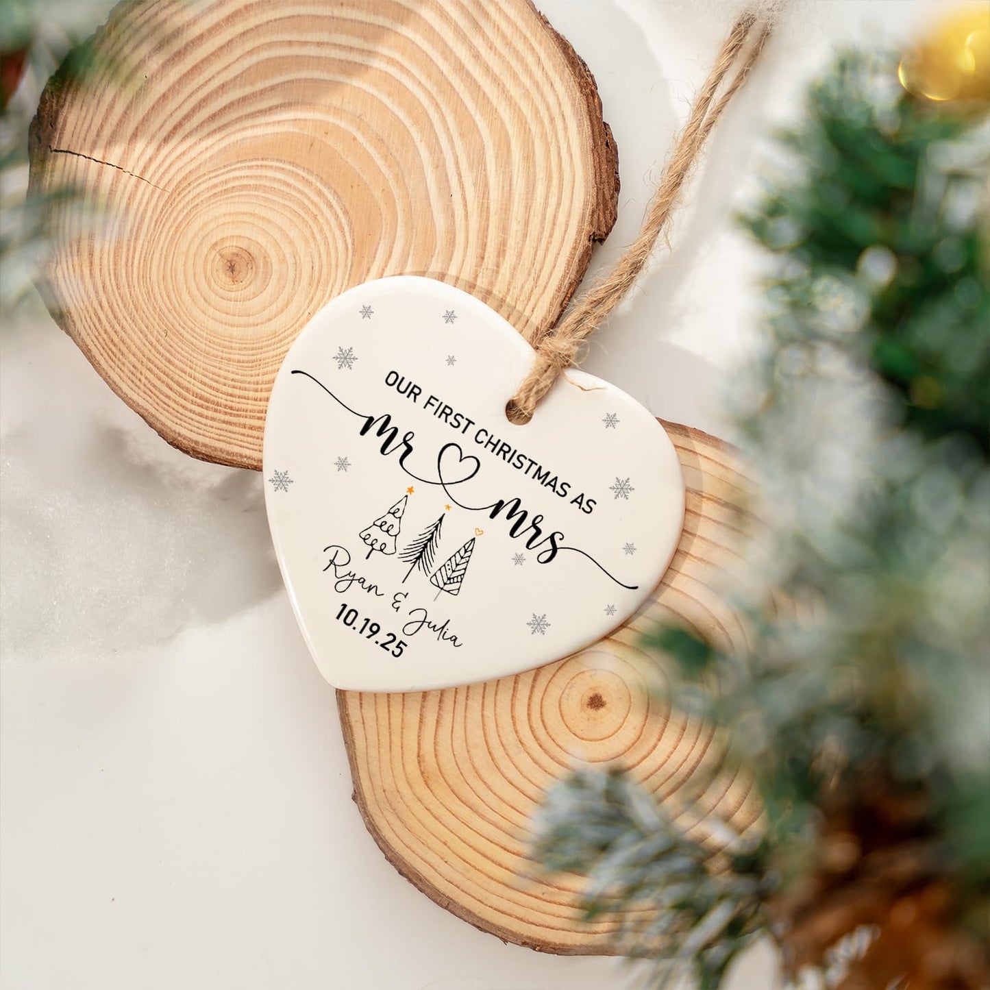 Our First Christmas As Mr & Mrs Ornament, First Married Christmas Ornament 2025, Married Ornament, Wedding Ornament, Mr and Mrs Gifts