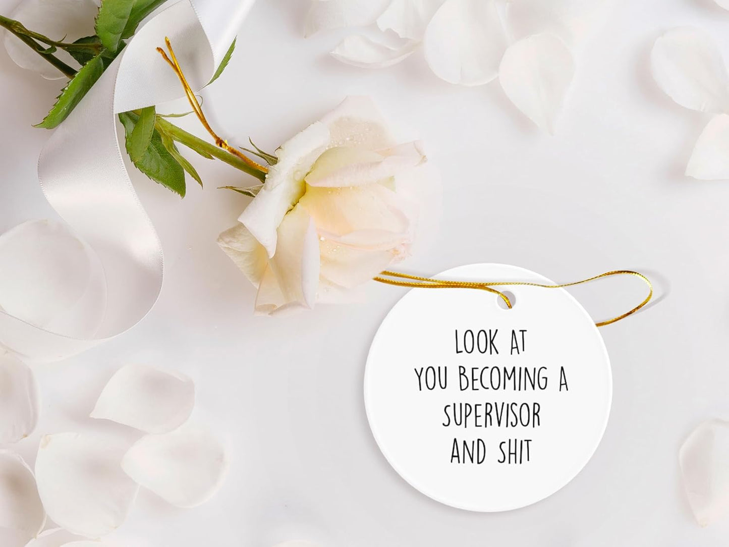 Spread Passion Supervisor Ornament, Supervisor Christmas Ornament, Supervisor Christmas Tree Ornament, Supervisor Gift, Christmas Decorations, 3" Circle Ceramic Ornament