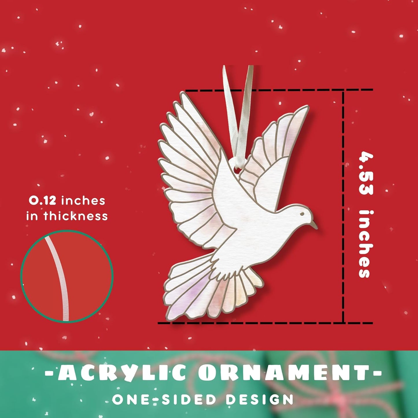 Dove Ornament - Dove Christmas Tree Ornaments - Acrylic Ornament