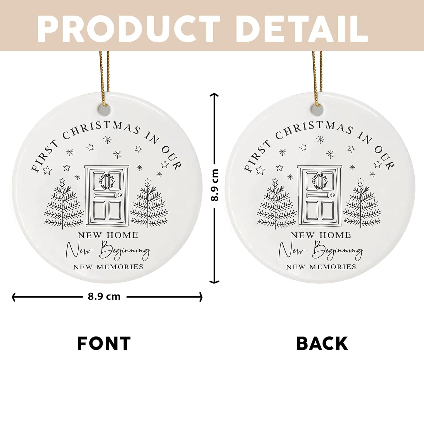 Our First Christmas Ornament 2024 - First Christmas Married Ornament 2024 - First Christmas in Our New Home - A Special Keepsake for New Memories