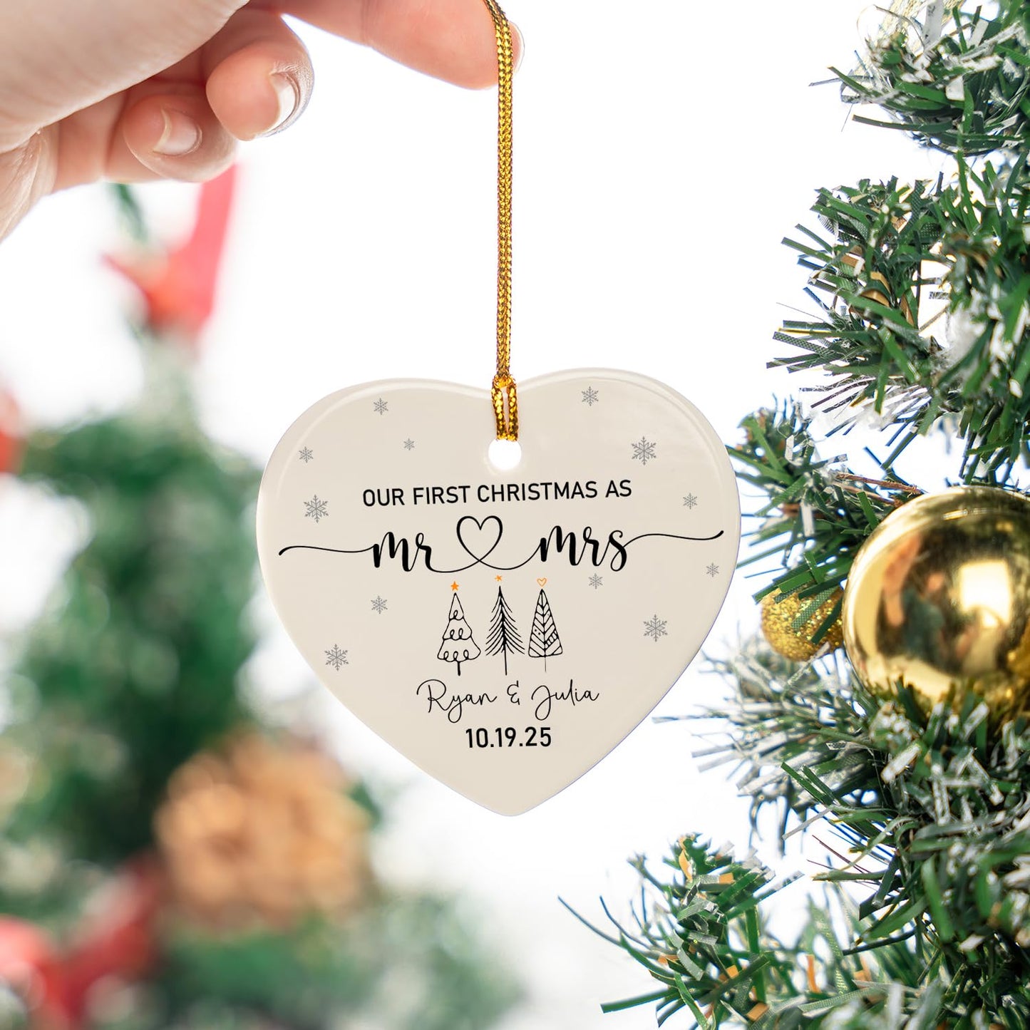 Our First Christmas As Mr & Mrs Ornament, First Married Christmas Ornament 2025, Married Ornament, Wedding Ornament, Mr and Mrs Gifts