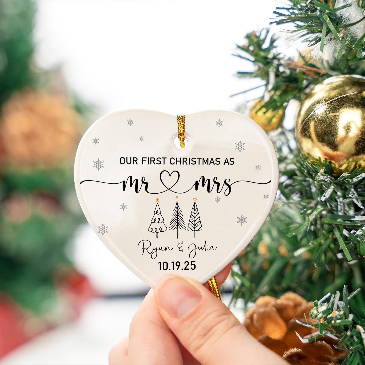 Our First Christmas As Mr & Mrs Ornament, First Married Christmas Ornament 2025, Married Ornament, Wedding Ornament, Mr and Mrs Gifts
